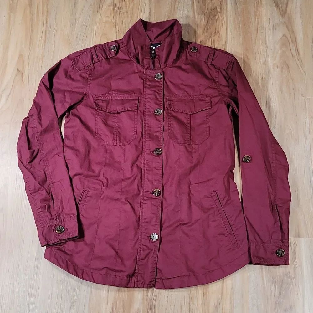 🔹️Buffalo David Bitton Raspberry Lightweight Zipper Utility Jacket Small